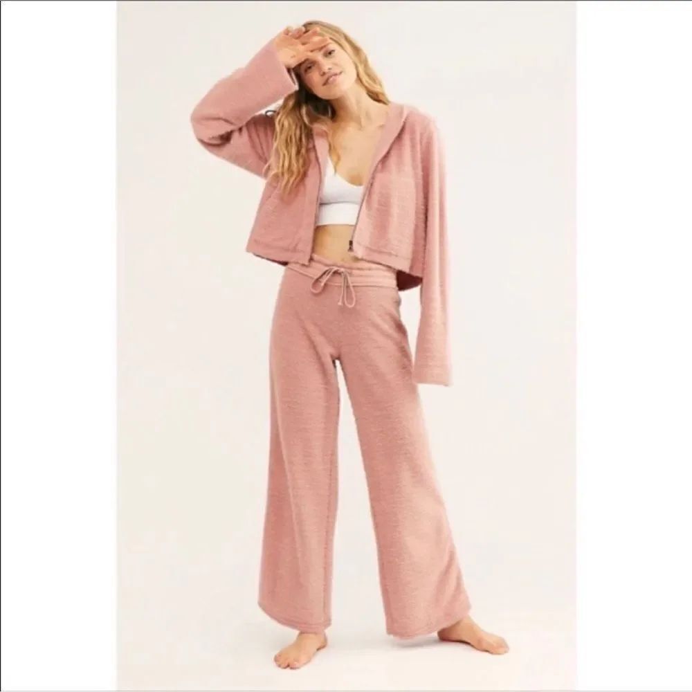 NEW FREE PEOPLE SWEATER SET ZIP UP & SWEATER PANTS SET